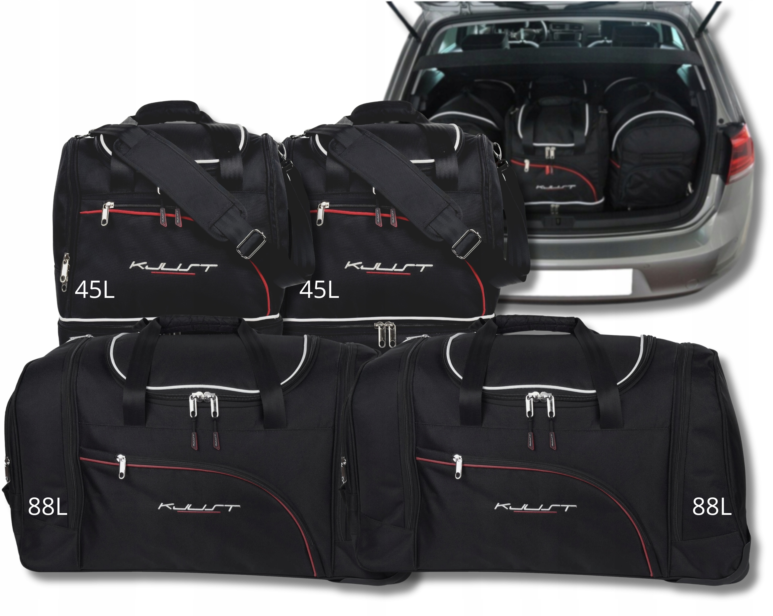 Sada tašiek Komplet Kjust do kufra Vw Golf Sportsvan 2013-2020 4 ks