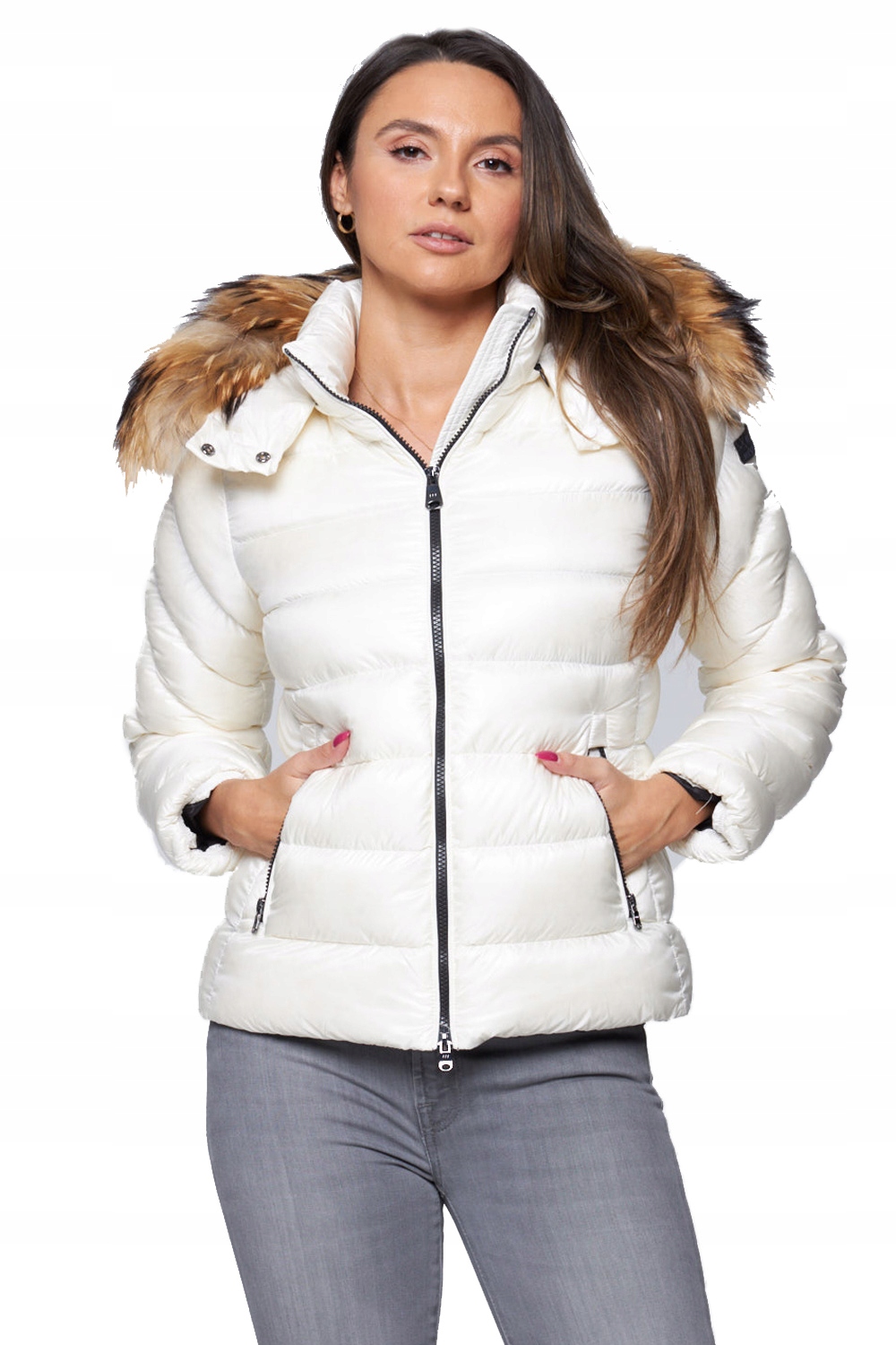 Hetrego Ecru péřová bunda Holly 38EU/42IT