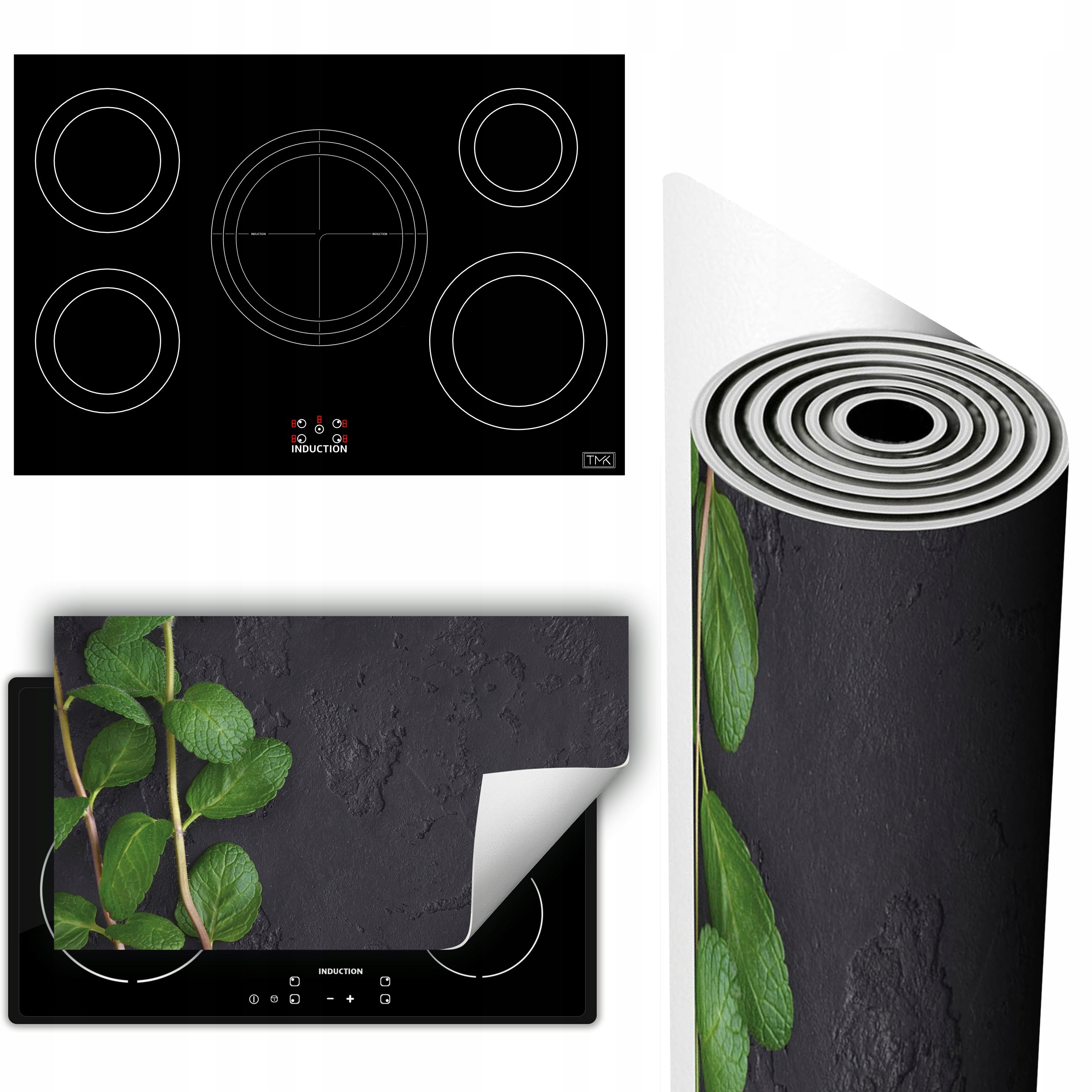 Vinylová Podložka Ochrana Kuchyňské Desky 90x52 máta