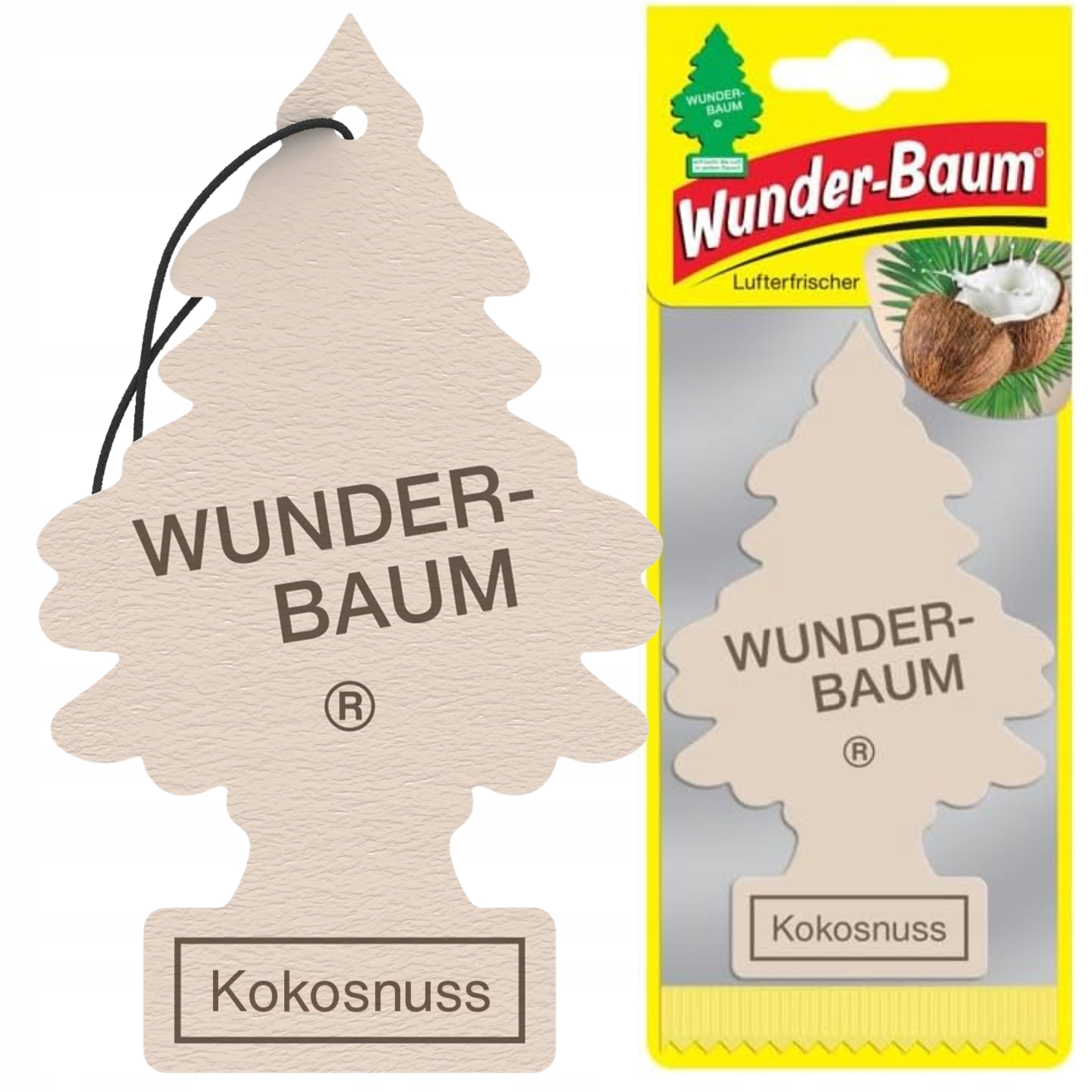 Zawieszka zapachowa Wunder-Baum Kokosnuss Kokos choinka samochodu
