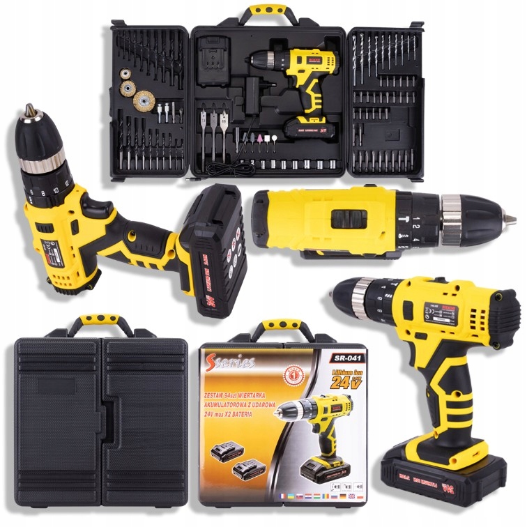 Vrtačka Akumulátorová 24 V,94 Příslušenství Akumulátor Kufr Bity