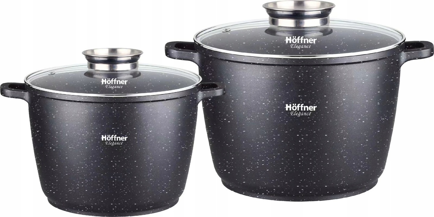 Komplet Hrnců 10 L Hrnec Indukce 6,2 L Mramorová Povrchová Úprava