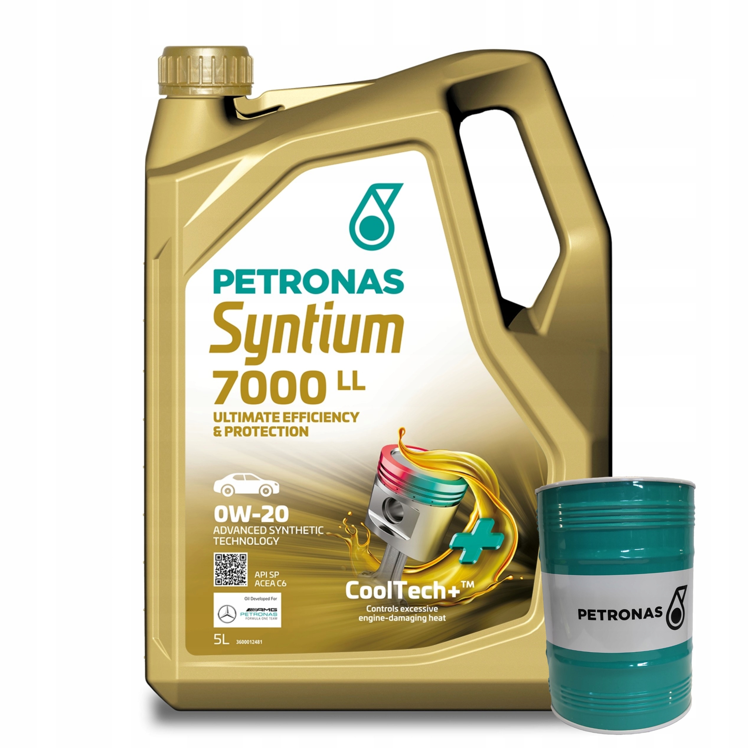 Motorový olej Petronas Syntium 7000 LL 0W-20 Acea C 5L Pokladnička Zadarmo