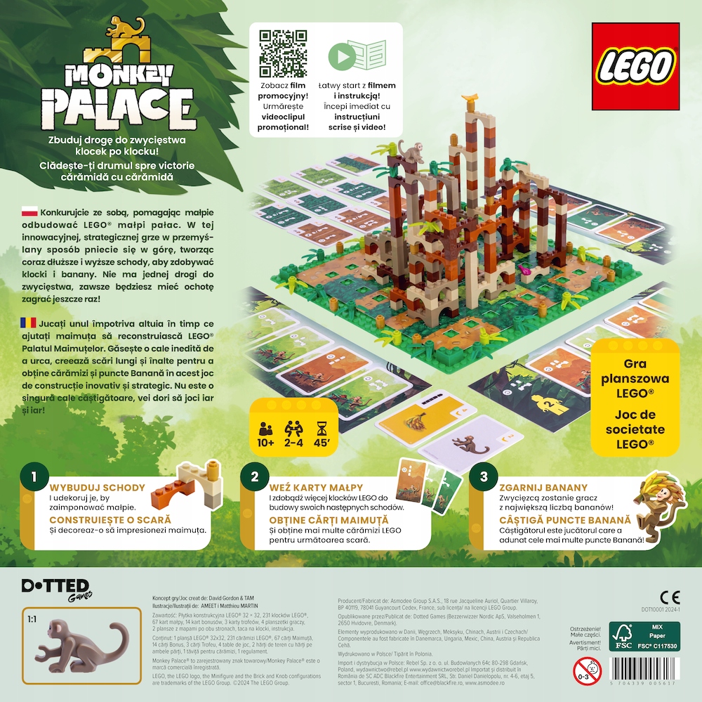GRA RODZINNA PLANSZOWA REBEL LEGO MONKEY PALACE ed PL Typ Podstawa