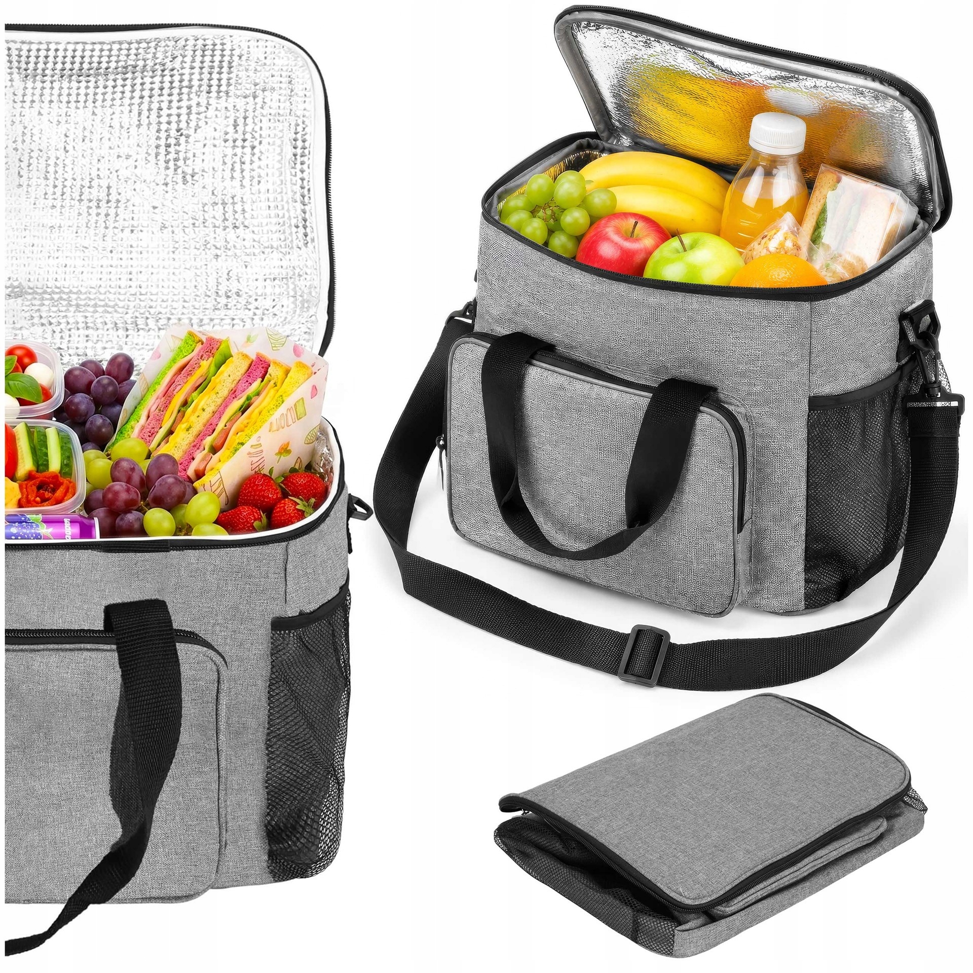 TORBA TERMICZNA NA LUNCH JEDZENIE PLAŻOWA DUŻA BOX LODÓWKA TURYSTYCZNA 28L