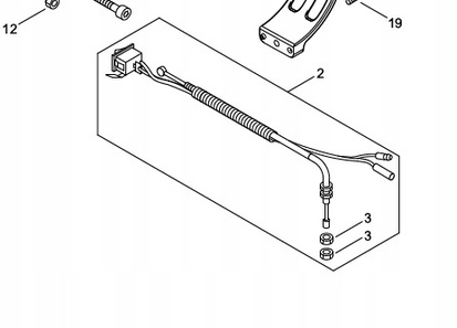 Plynové lanko a vypínač pre batohový fúkač Echo PB-8010 V043-001210