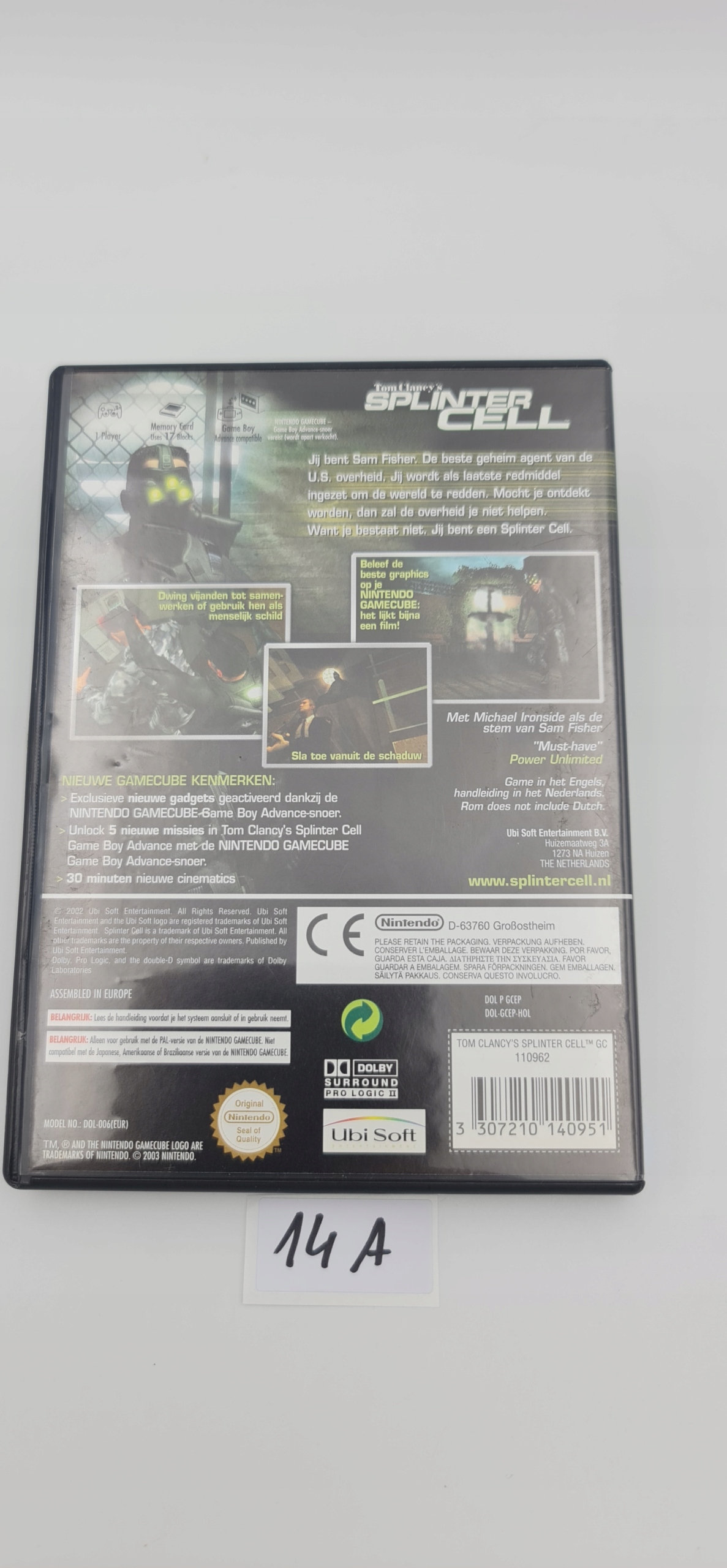 NINTENDO GAMECUBE TOM CLANCY'S SPLINTER CELL Producent Nintendo