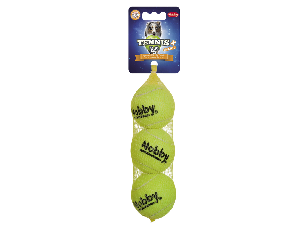 

Nobby Zabawka dla psa Piłka tenisowa M 6,5cm /3szt