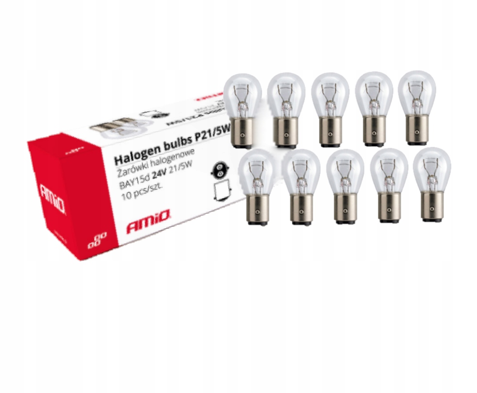 

Żarówki Halogenowe P21/5W BAY15D 24V 21W/5W 10szt.
