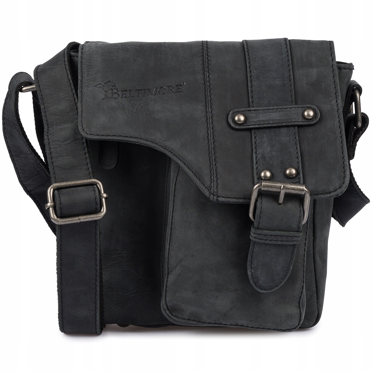 Pánská kožená taška přes rameno malá kabelka přes rameno černá elegantní Beltimore