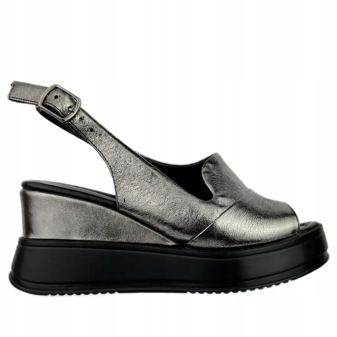 Dámské sandály Artiker 54C0402 tmavě stříbrné 39, Stříbro