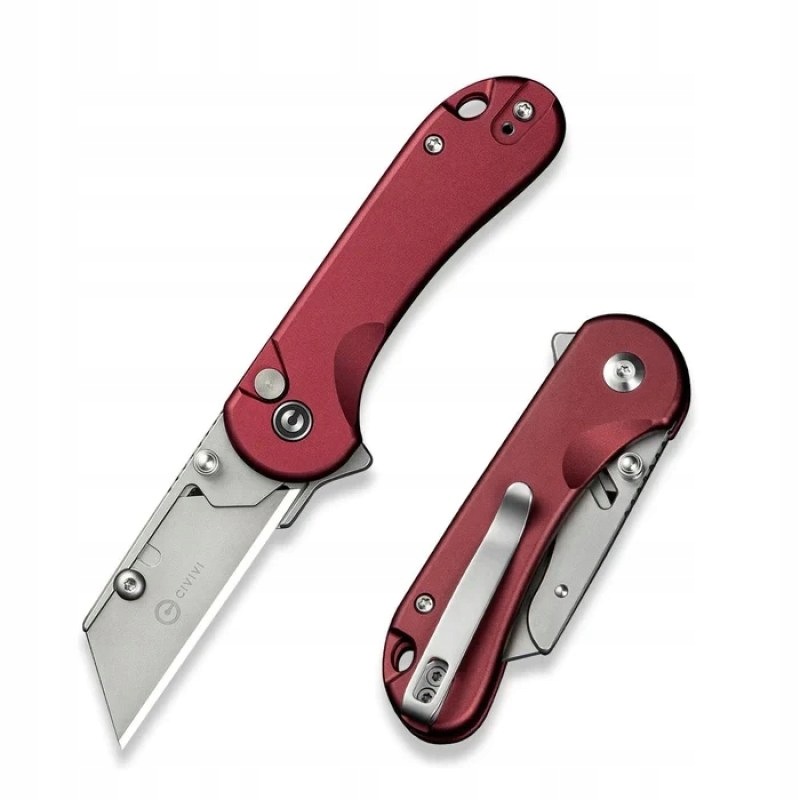 Nóż składany Civivi Elementum Utility Burgundy Aluminium (C23039B-5)