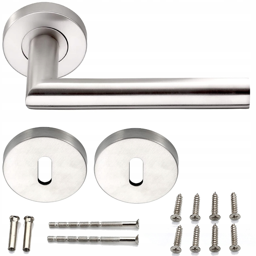 

Klamka drzwiowa Stal Nierdzewna inox+ rozety wkład