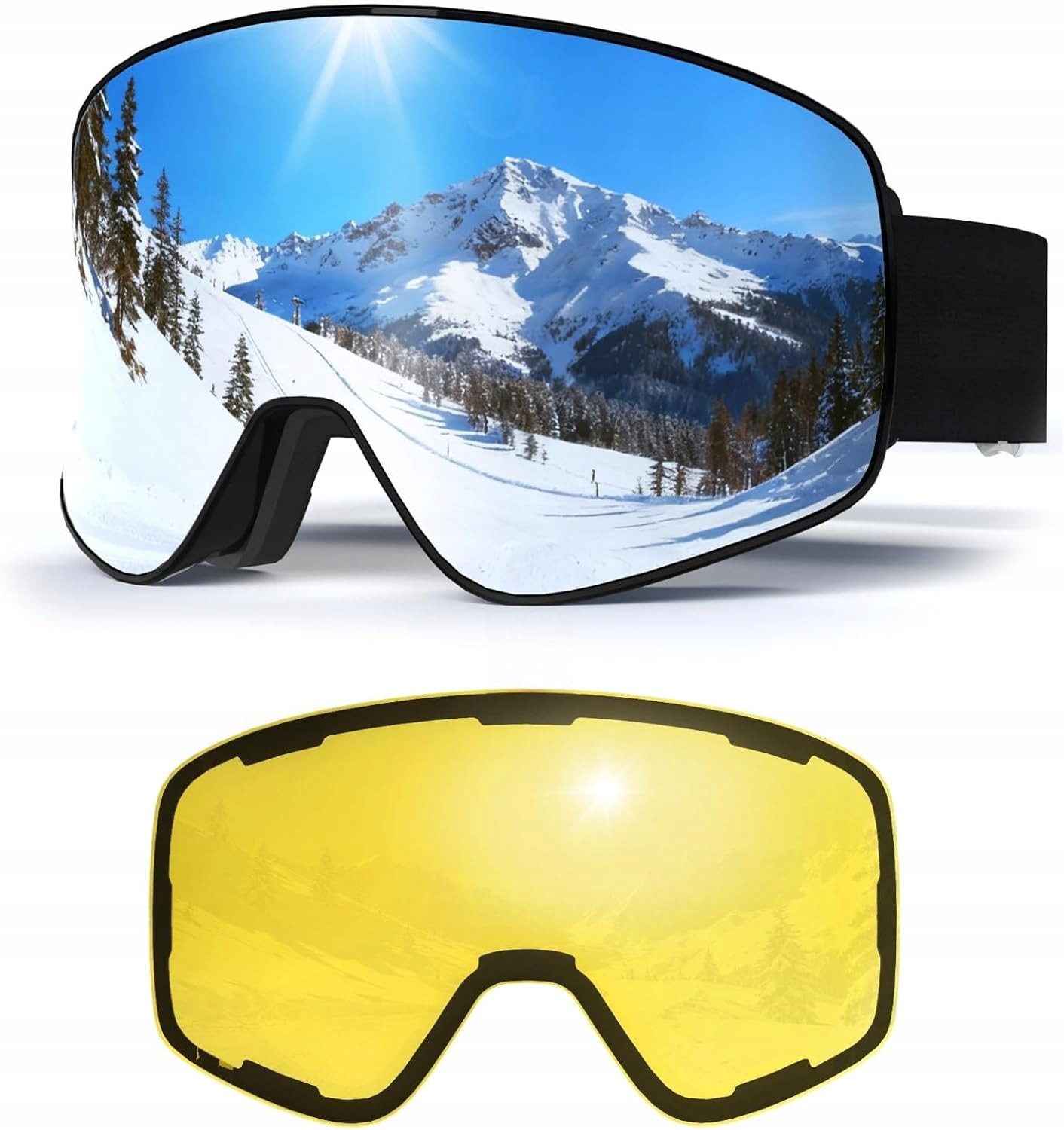 Gogle narciarskie magnetyczne Otg Anti-Fog YH212 Revo Vlt 13%