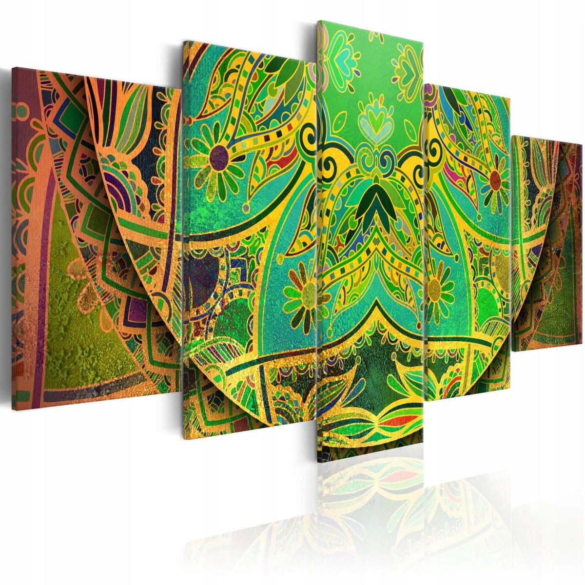 

Obraz - Mandala: Zielona energia - 100X50