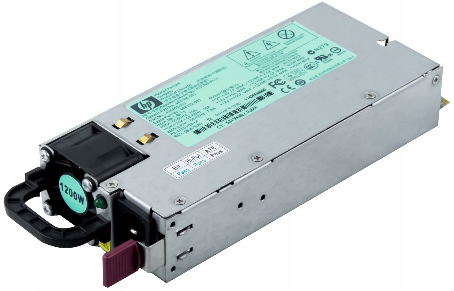 Hp 498152-001 1200W 438203-001 HSTNS-PL11 Prol DDL380 ML350