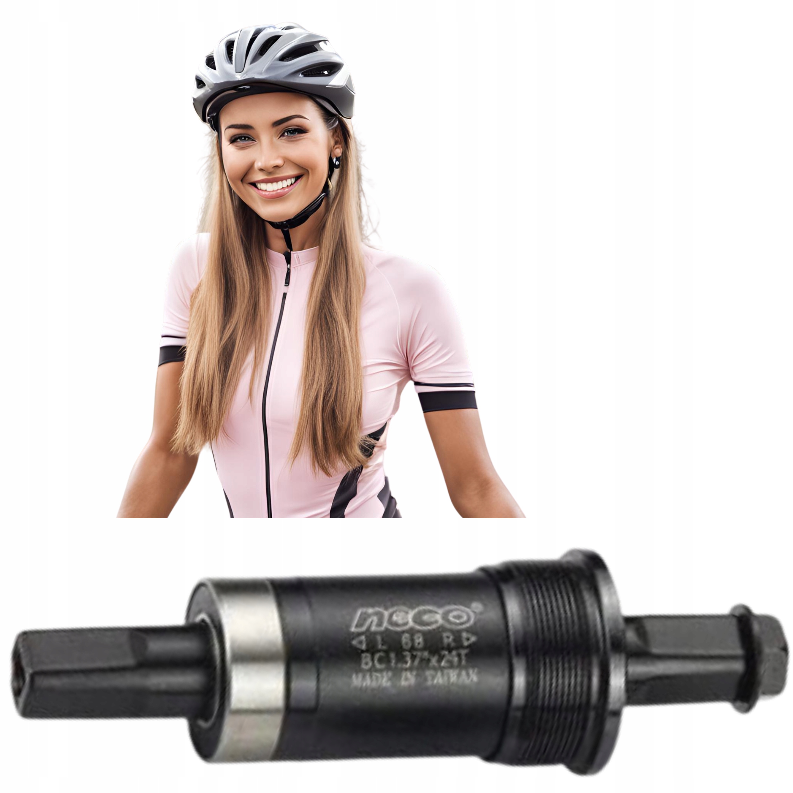 Neco Wkład Suportu Bsa 68x113,5 mm na Kwadrat Mtb Szosa łożyska