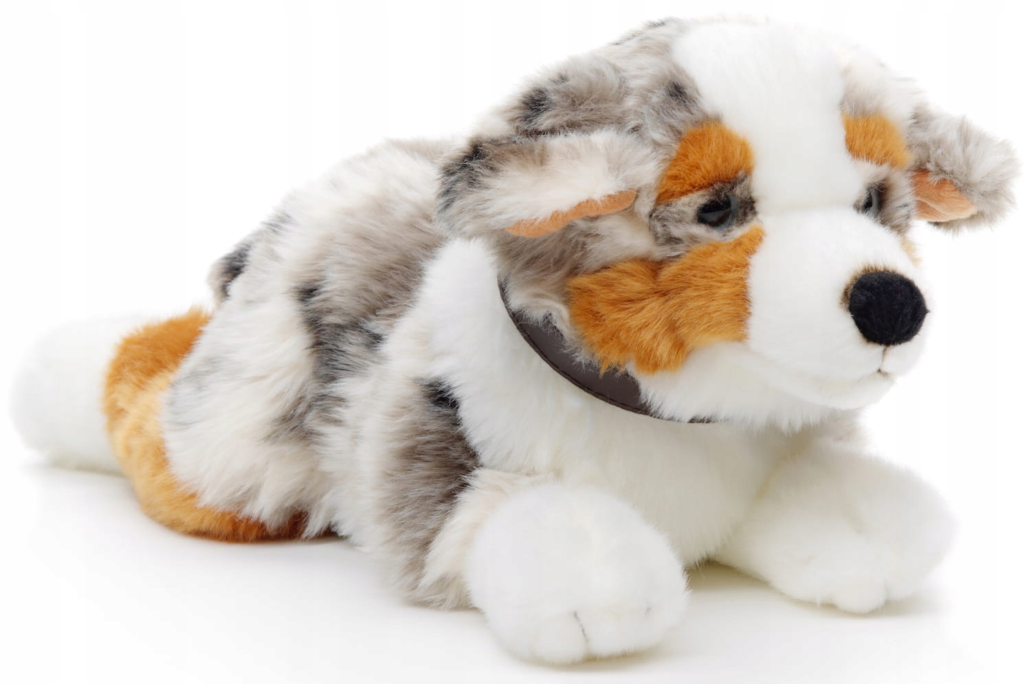 Pluszowy owczarek australijski z obrożą Uni-Toys 40 cm realistyczna