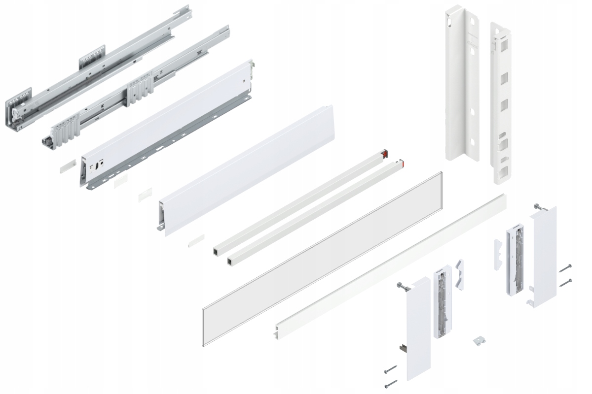 Blum Šuplík 550 Vysoká E zásuvka vnitřní bílá 40 kg