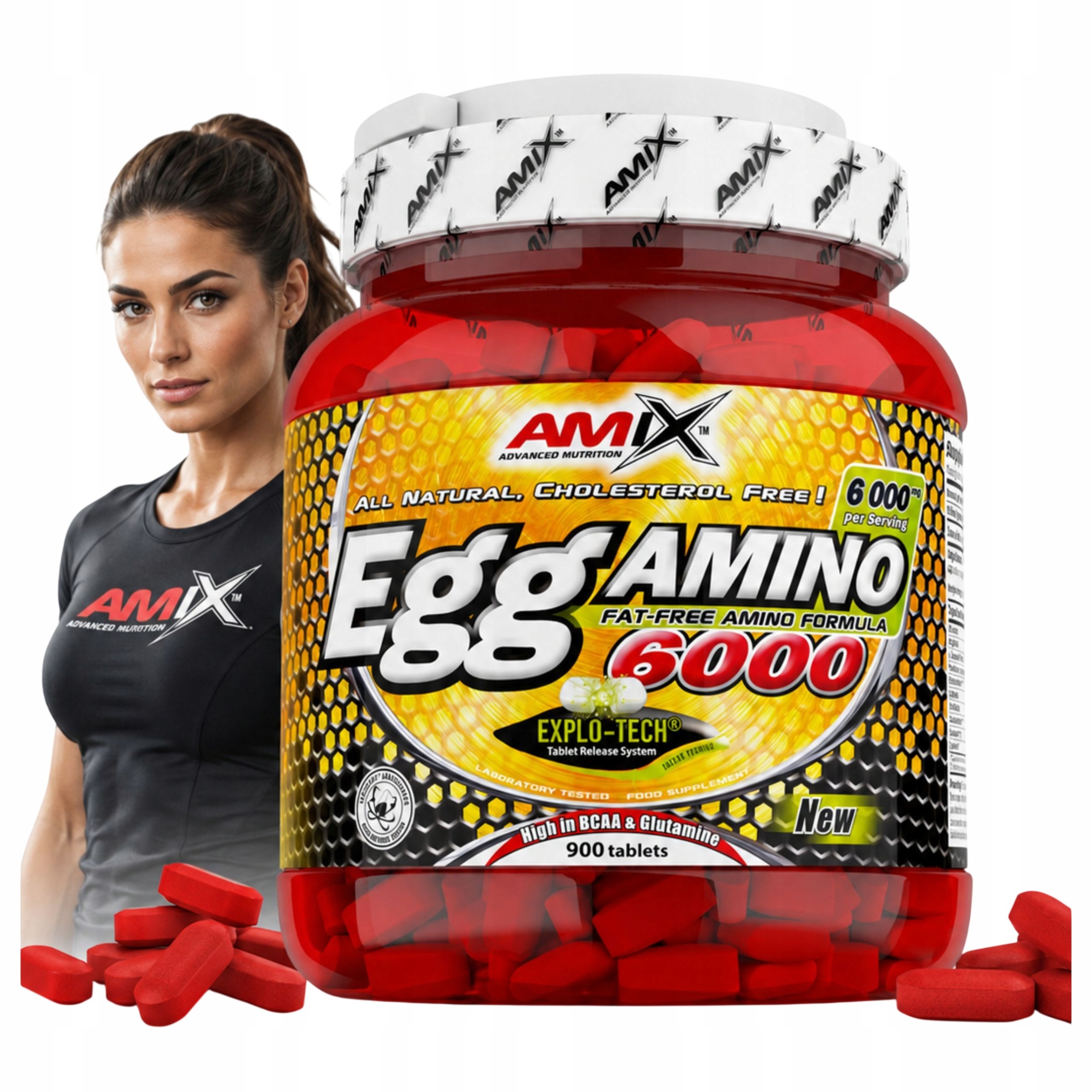 Amix Egg Amino Bcaa Exogenní aminokyseliny Eaa plus Glutamin Arginin 900ks