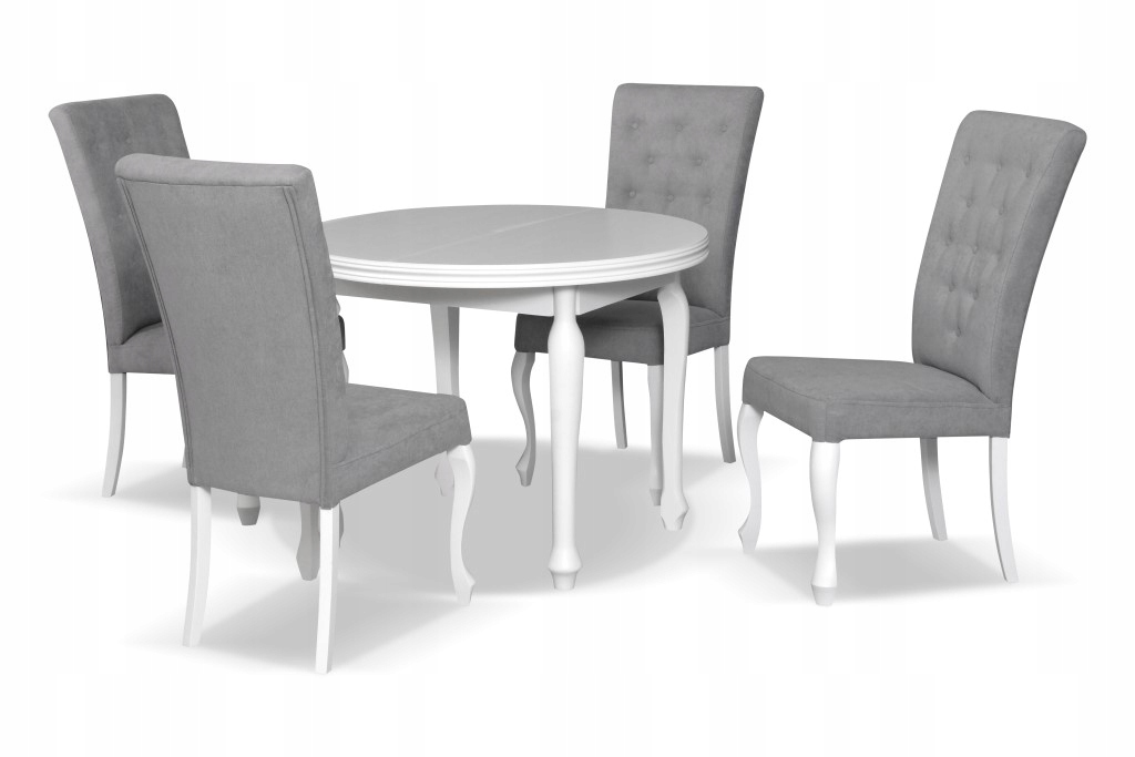 stół biały okrągły s10 rozkładany do 140 cm