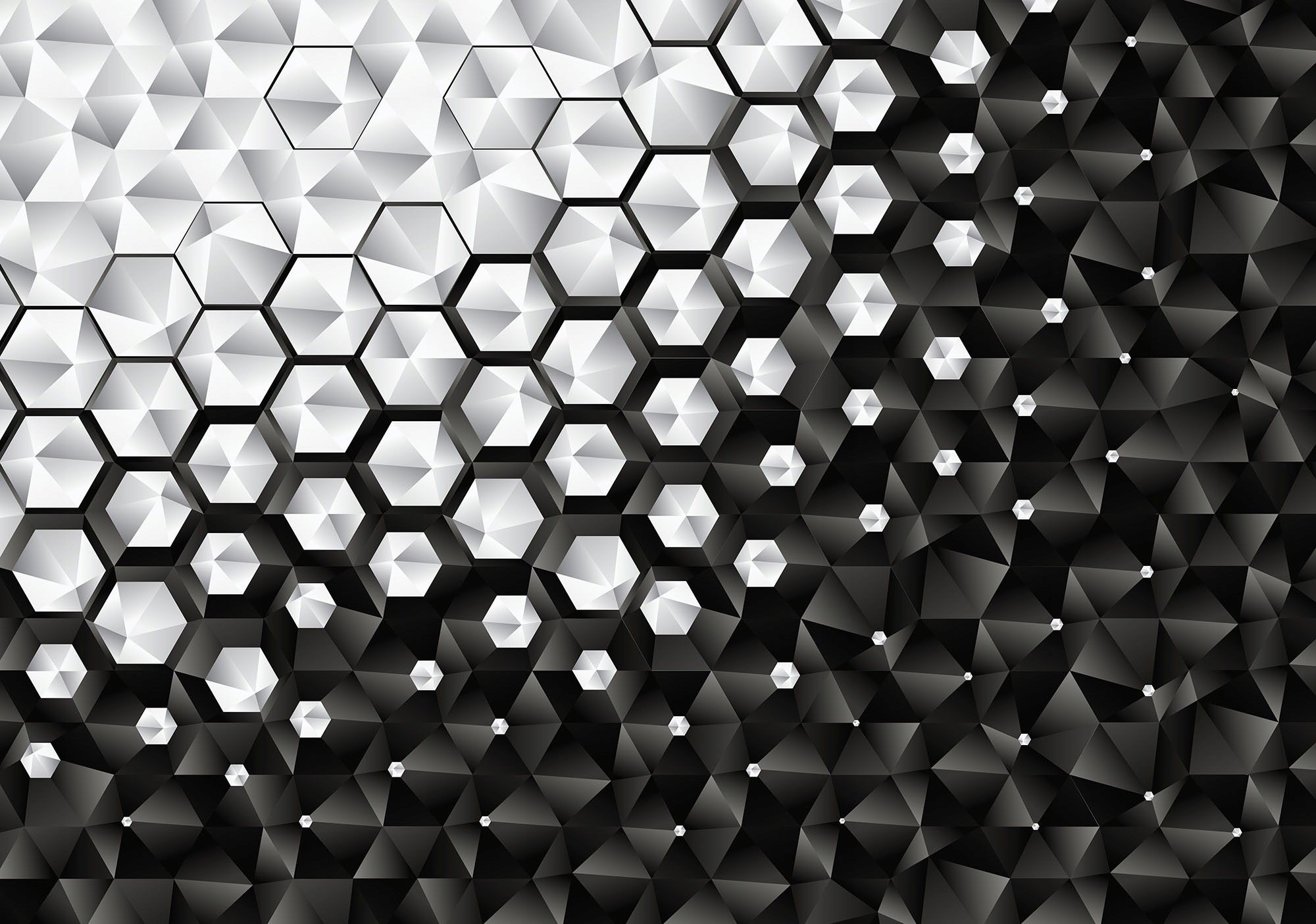 Fototapeta Geometrické postavy šesťuholníky trojuholníky gradient 350x250 lepidlo