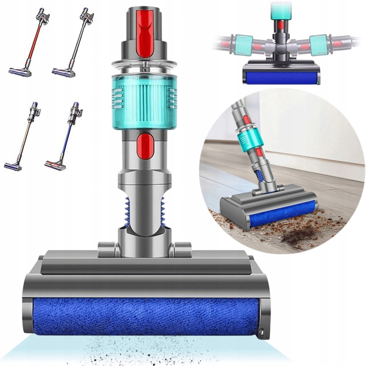 Válečkový Nástavec S Led Světlem Pro Vysavače Dyson V7 V8 V10 V11