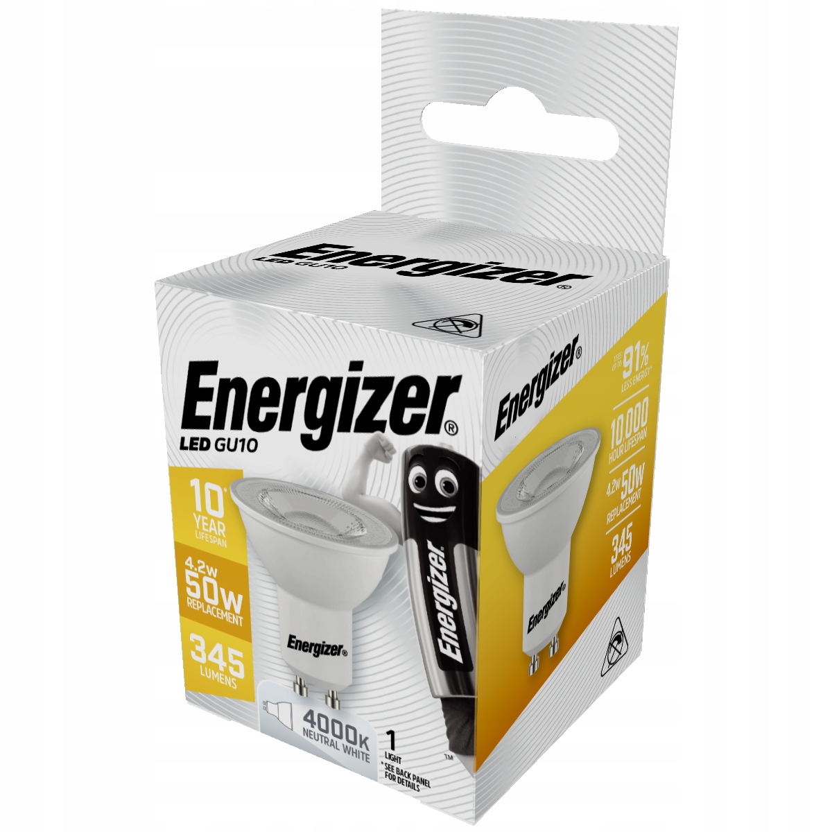 

Żarówka Energizer GU10 Led 4,2W 50W 345lm S17519