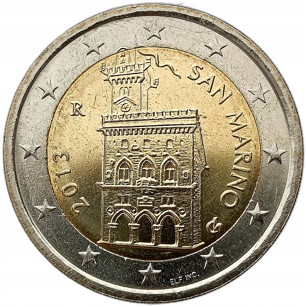SAN MARINO 2 EURO 2013 R ZAMEK BIMETAL UNC