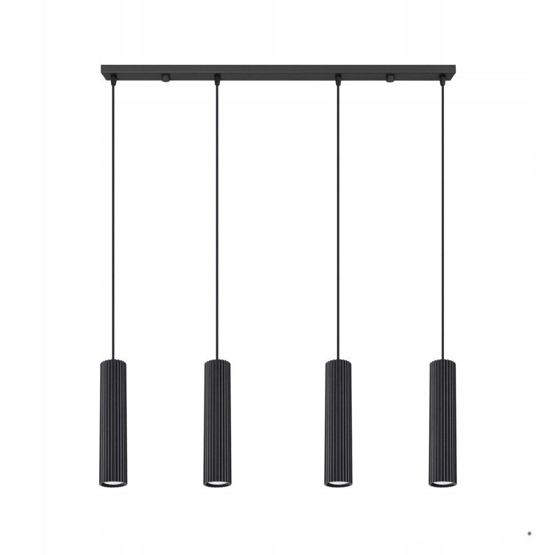 Lampa wisząca Karbon 4L czarny Sollux Lighting