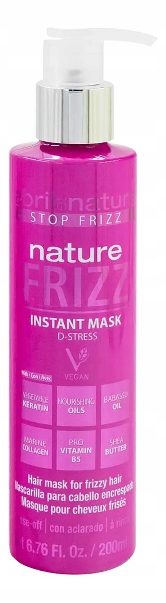 Abril Et Nature Nature maska pro okamžitou hydrataci a proti krepatění vlasů 200 Ml