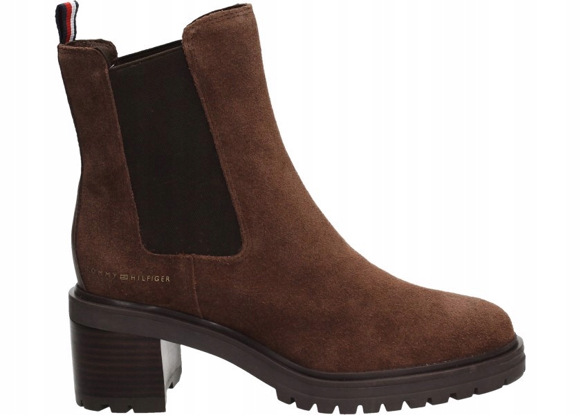 Tommy Hilfiger Botki FW0FW06619 40 Outdoor Chelsea Mid Heel