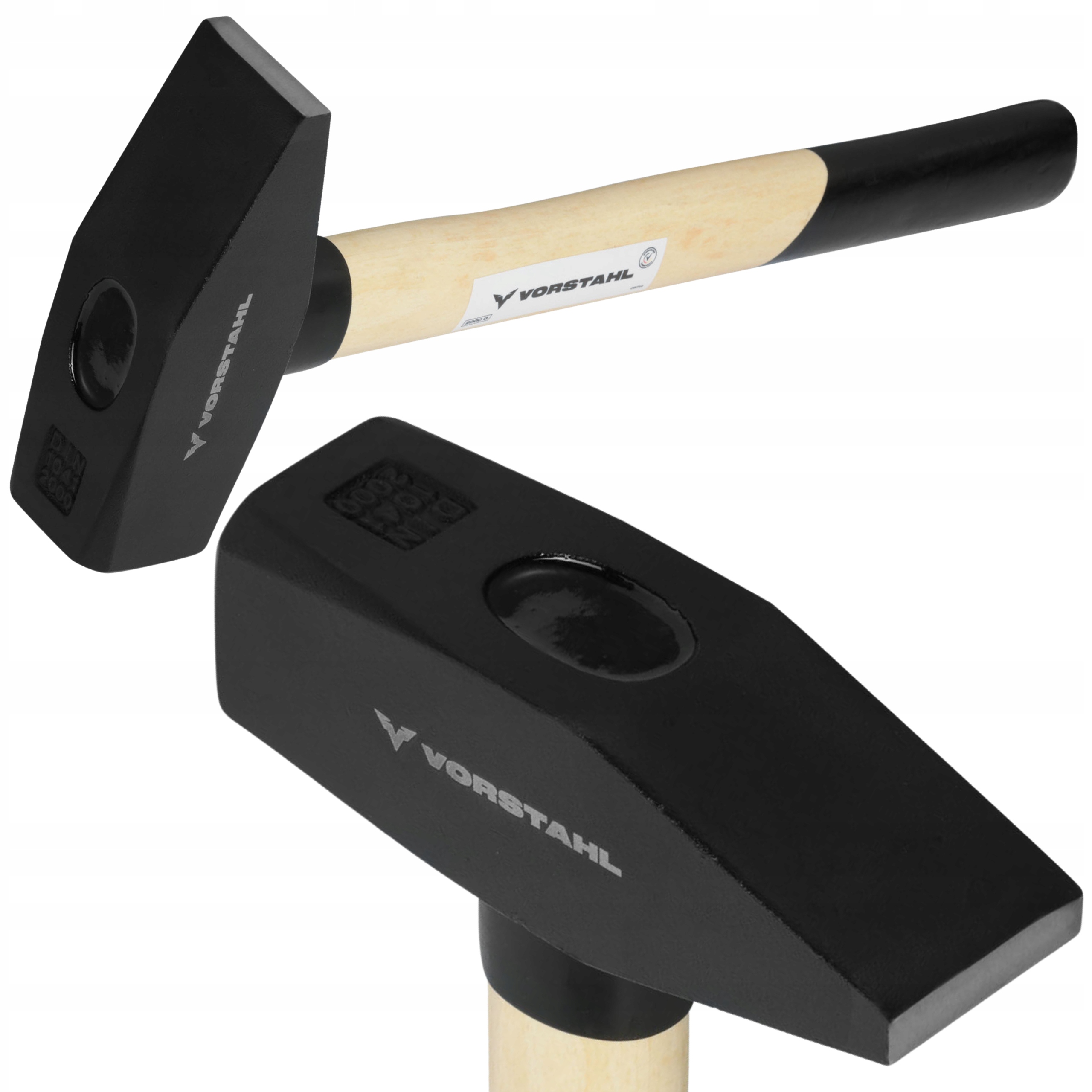 Młotek Ślusarski Stalowy Hartowany drewniany trzonek Kuty > 3kg < Vorstahl