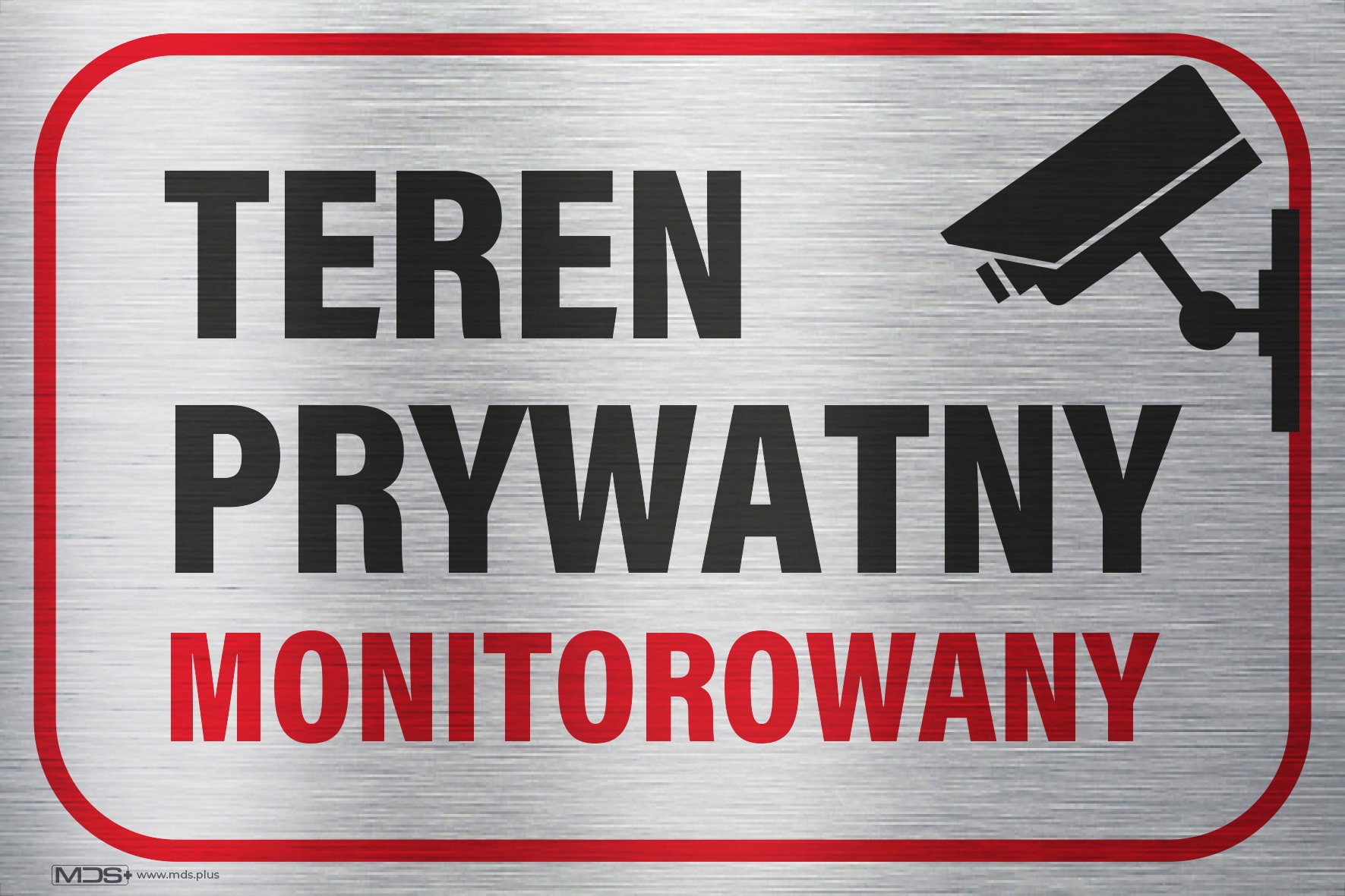 

Tabliczka Teren prywatny monitorowany aluminium