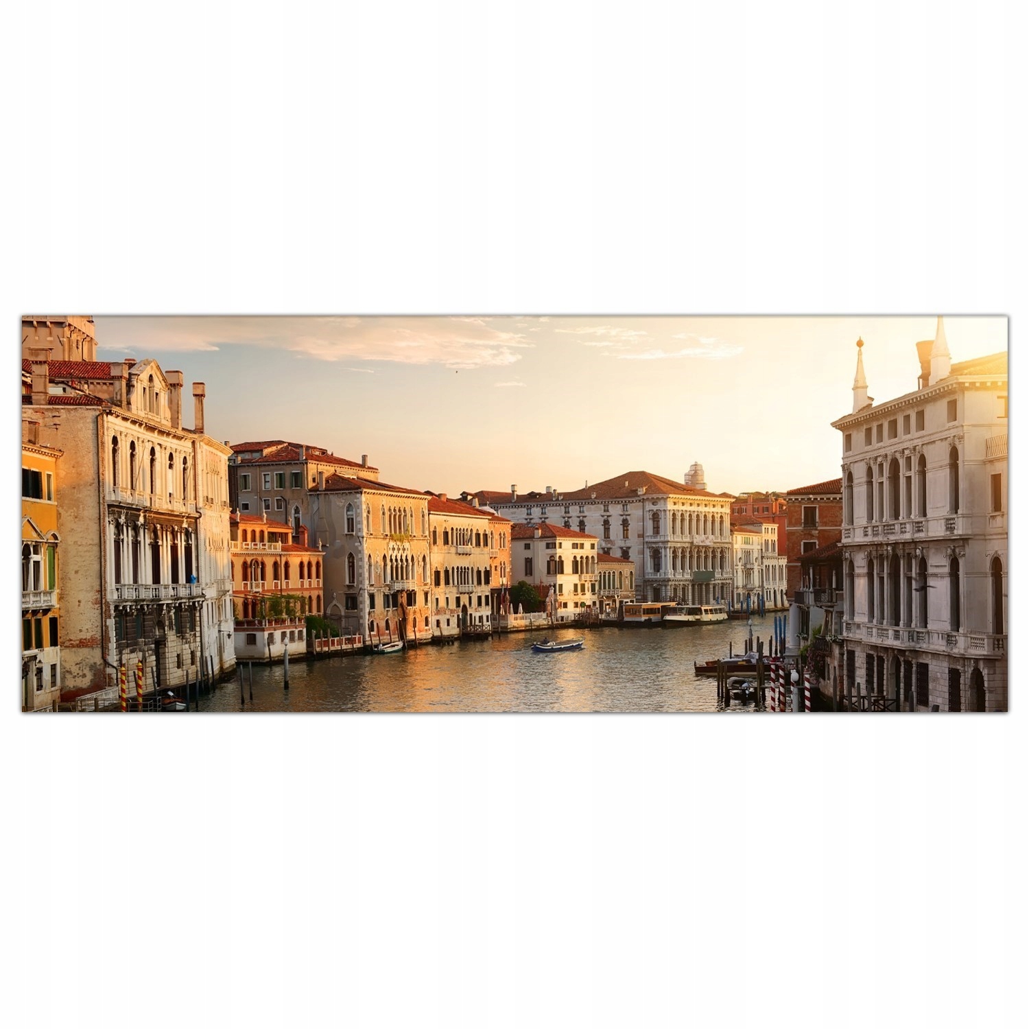 Benátky Západ Slunce 125x50 Panel sklo do kuchyně