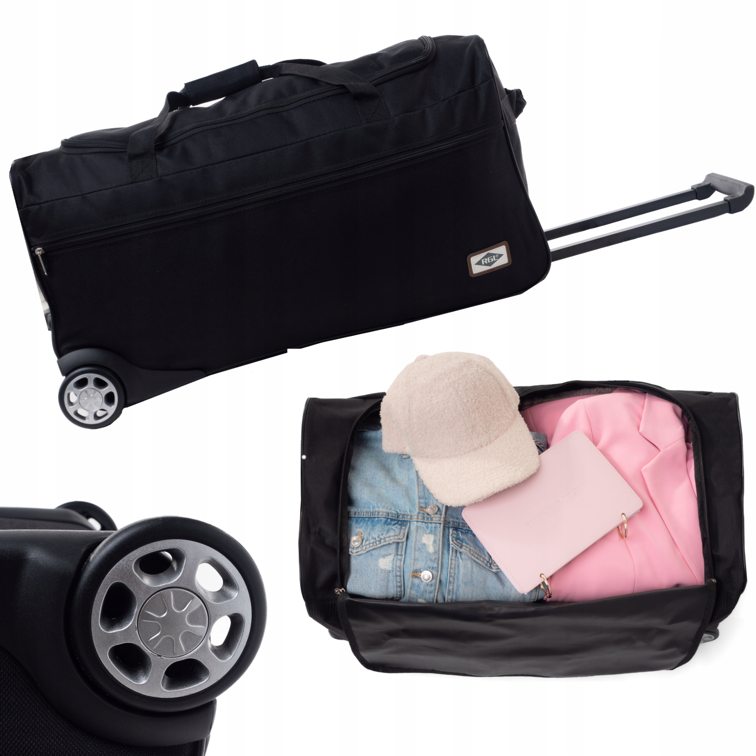 Duża Torba Podróżna 2x Kółka Bagaż walizka 130L