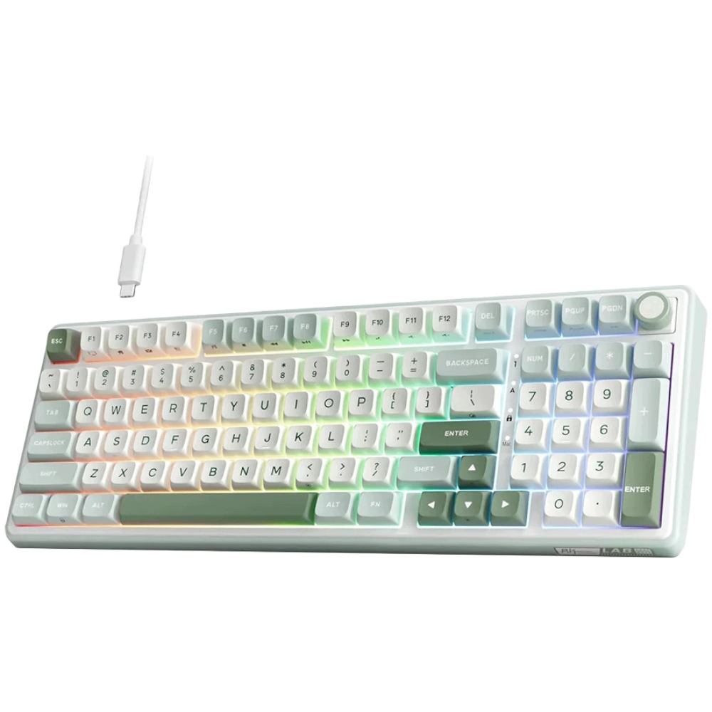 ROYAL KLUDGE RK R98Pro Sky Cyan Gaming Keyboard Beige switch — 4