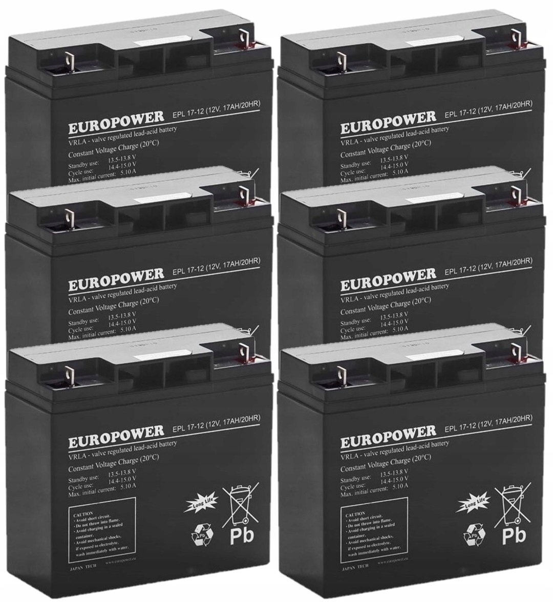 TBC70 Baterie Zestaw Akumulatorów Do Ups Apc Eaton Powerwalker 6x Epl 17-12
