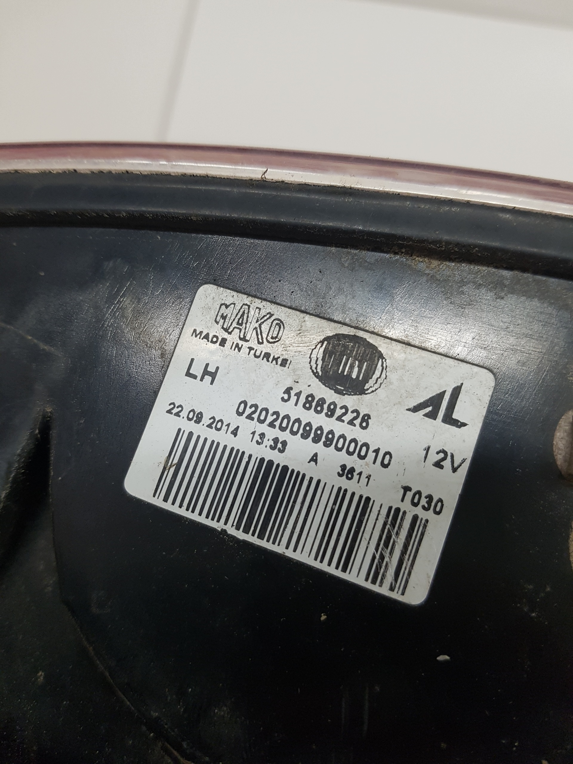 light left rear FIAT LINEA 20200748LH