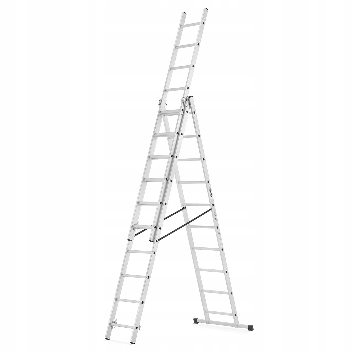 Drabina aluminiowa wielofunkcyjna z adaptacją na schody 3x10 HIGHER 150kg — 10