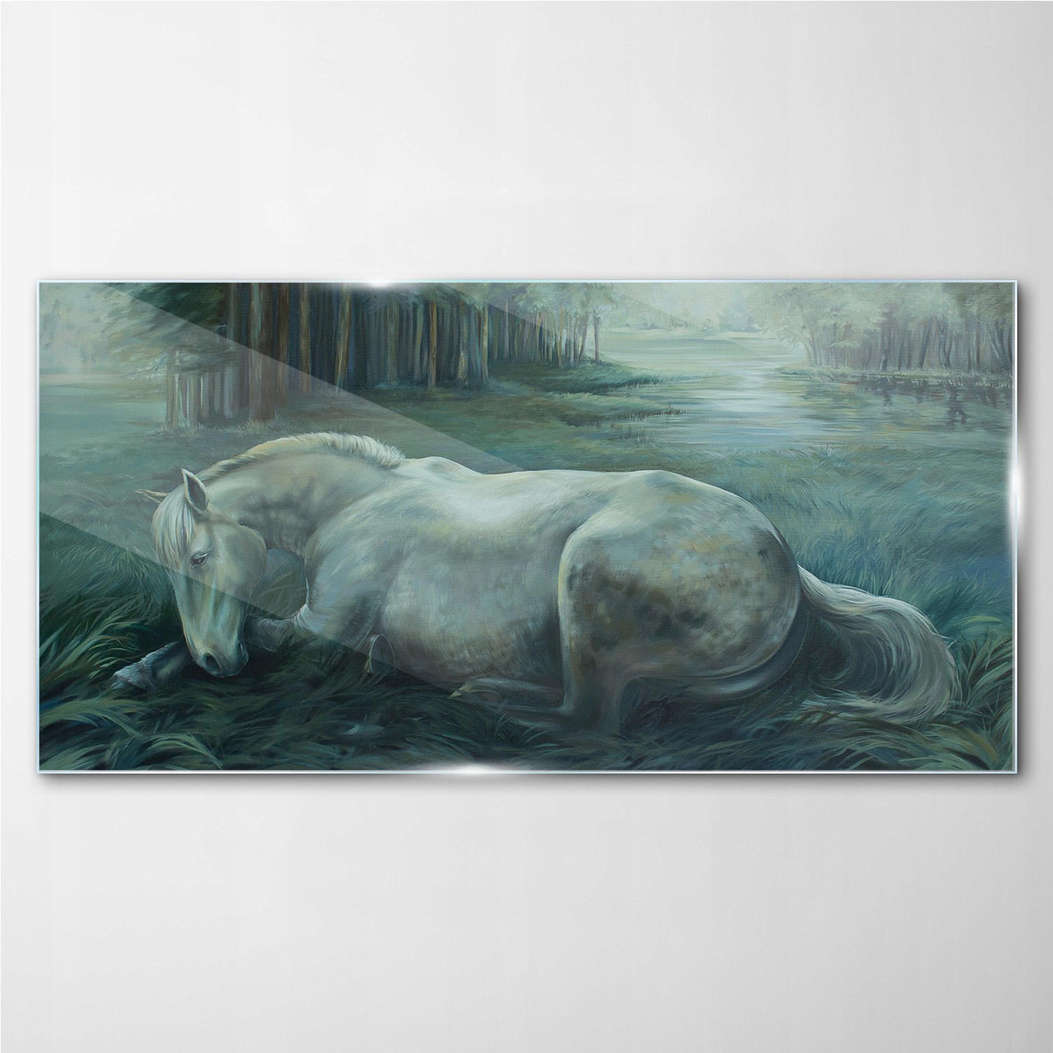 

Obraz szklany na ścianę Las koń przyroda 140x70 cm