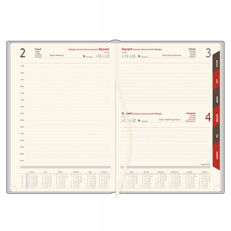 KALENDARZ 2025 Planer Książkowy CZARNY Terminarz Positive Vibes ONLY Wzory Rozmiar A5