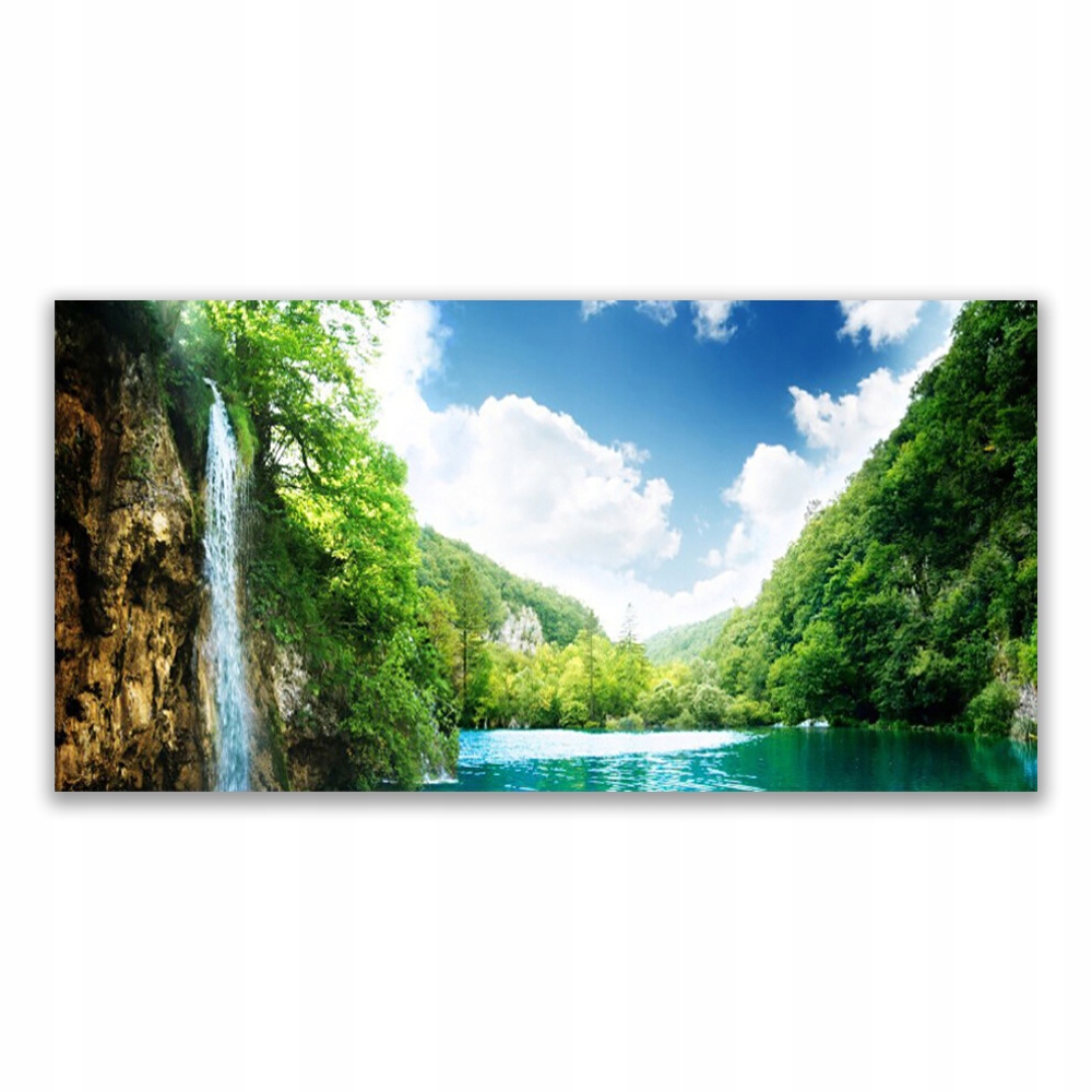 

Obraz akryl ścienny 140x70 Góra Las Jezioro Natura