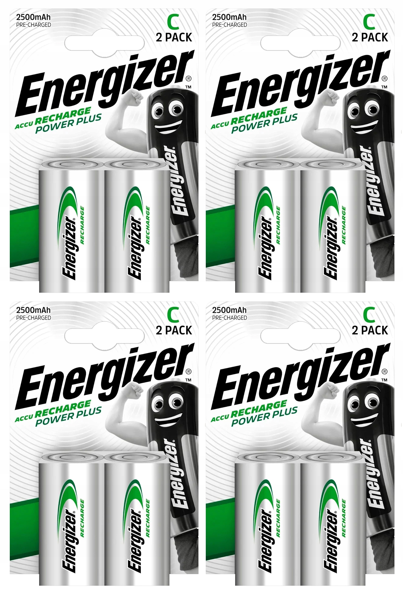 Akumulátory Energizer R14 C Ni-mh 2500MAH Baterie 8 Ks Pro Hračku Rádia