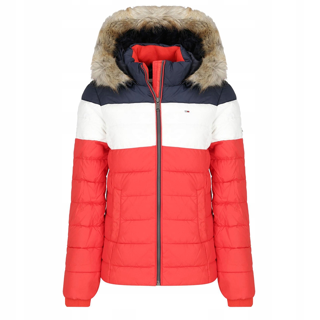 Péřová bunda Tommy Jeans Colour-Block DW0DW07363