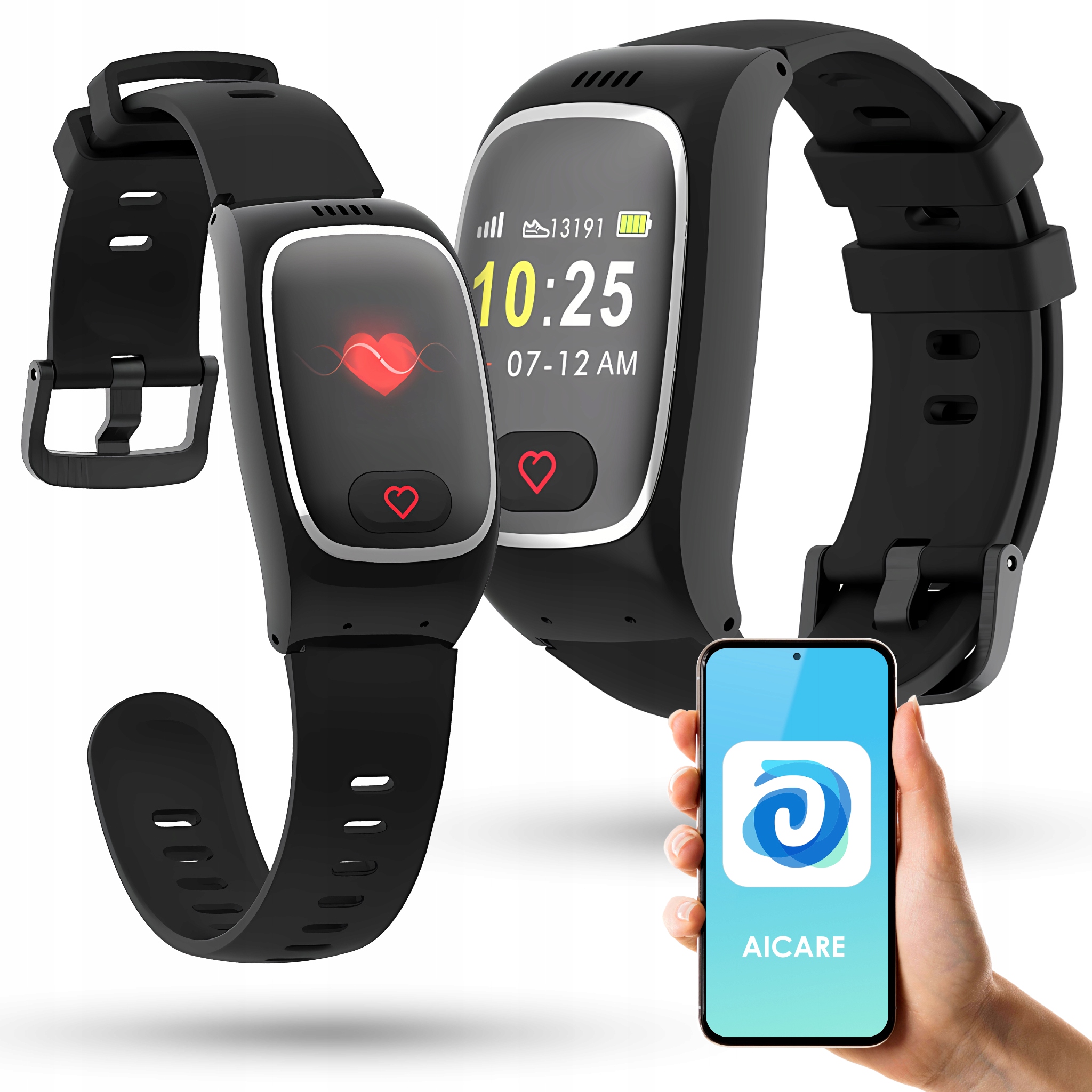 Náramok 4G Gps lokátor Náramok pre seniorov Sos Meranie pulzu teploty