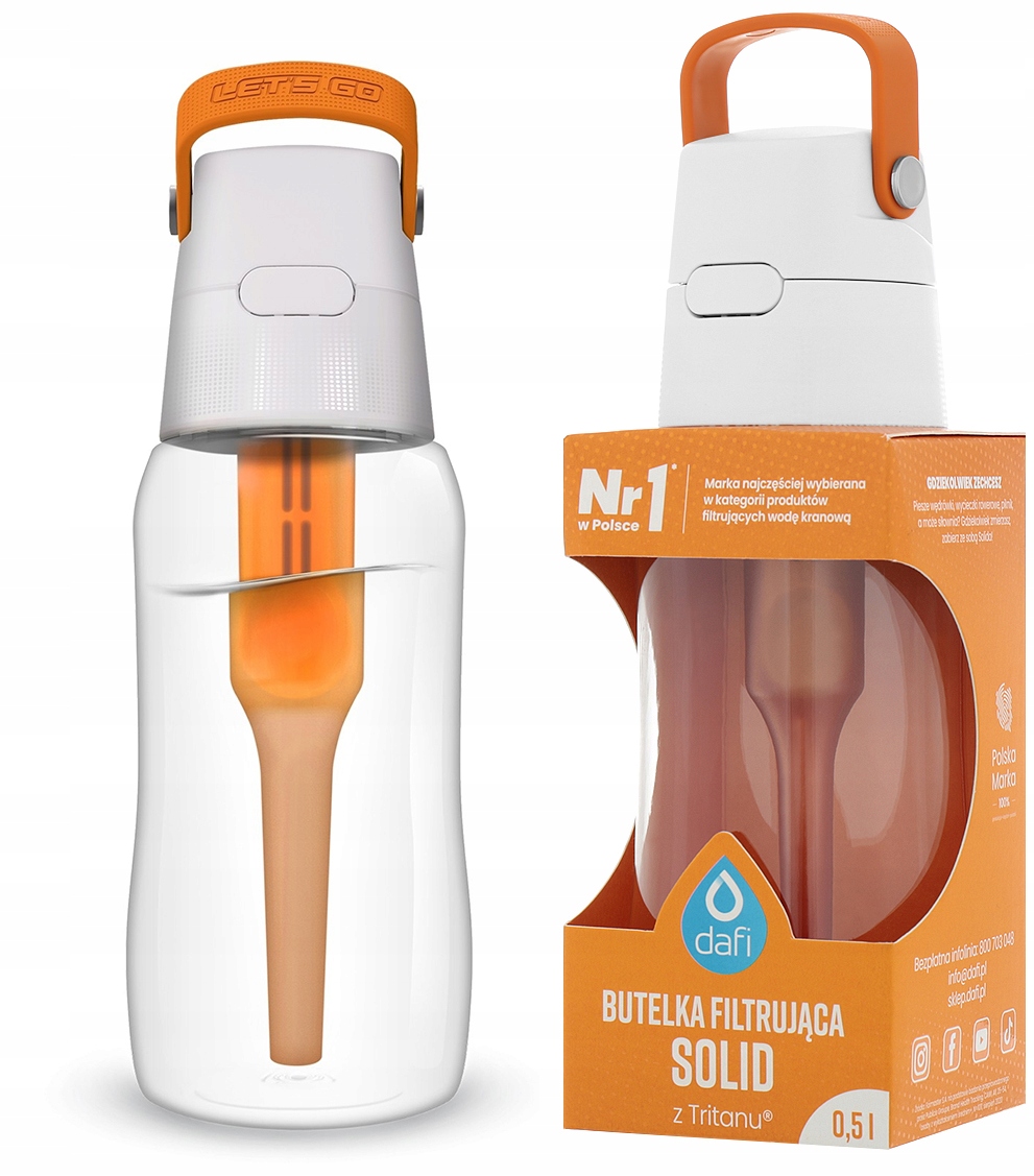 

Butelka filtrująca Dafi Solid 0,5l Bursztynowa