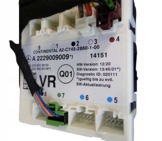 MERCEDES S KLASA W222 222 MODUŁ DRZWI A2229009009