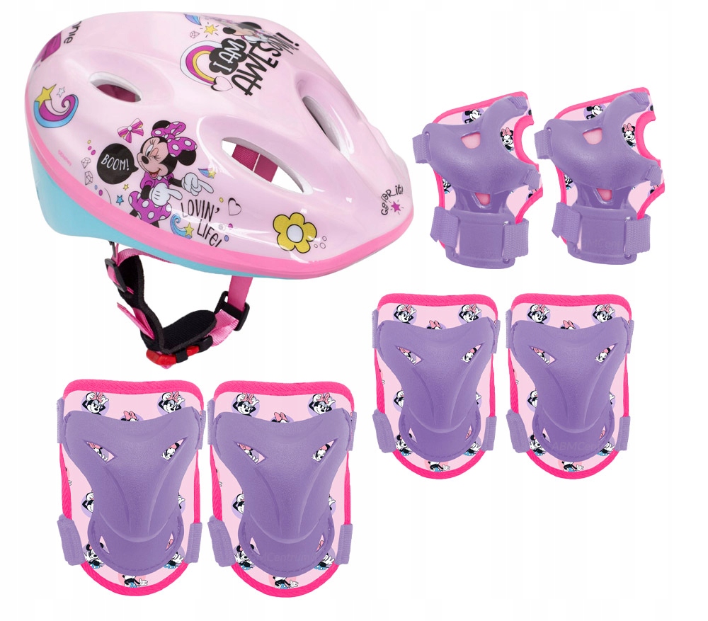 Komplet Ochraniacze na kolana łokcie nadgarstki kask na rolki deskorolkę