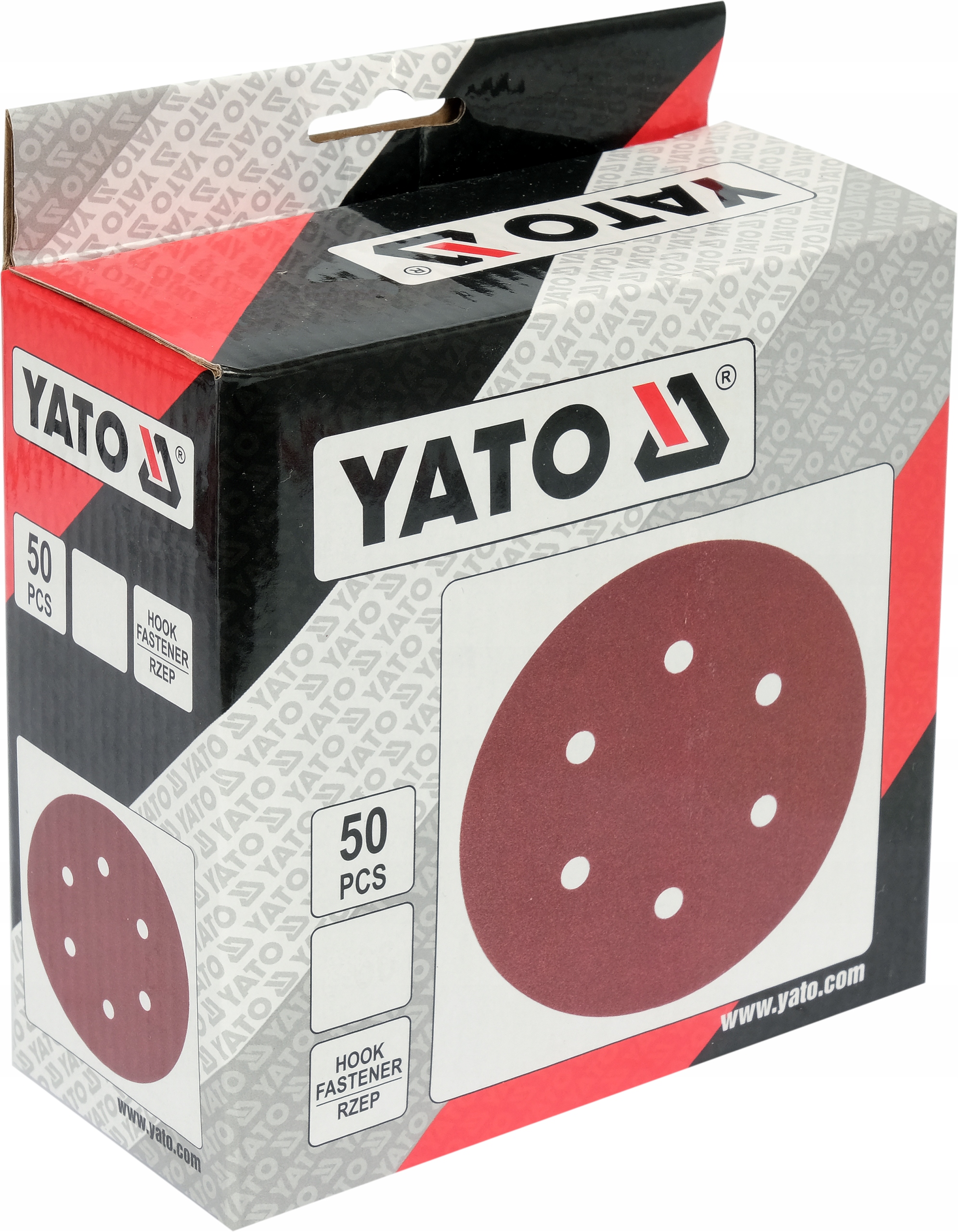 KRĄŻKI NA RZEP 150mm PAPIER ŚCIERNY 6 OT P150 50sz Marka Yato